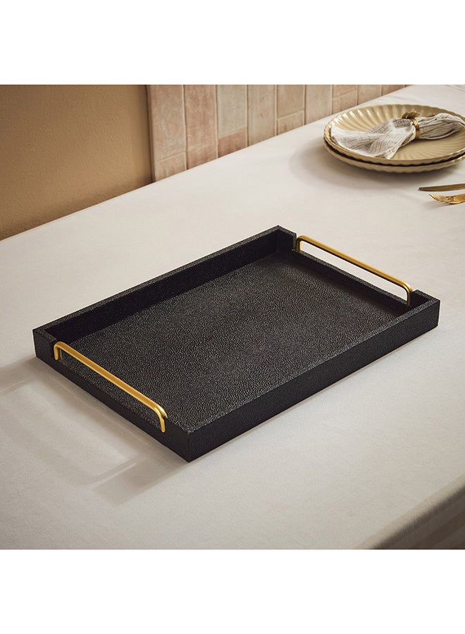 Home Box Dorothy Black Wooden Tray - Image 2